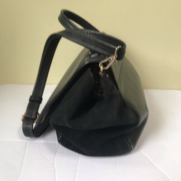 KATE SPADE Magnolia Park Pebble Leather Suede Satchel Shoulder Bag Large Logo - Picture 4 of 15